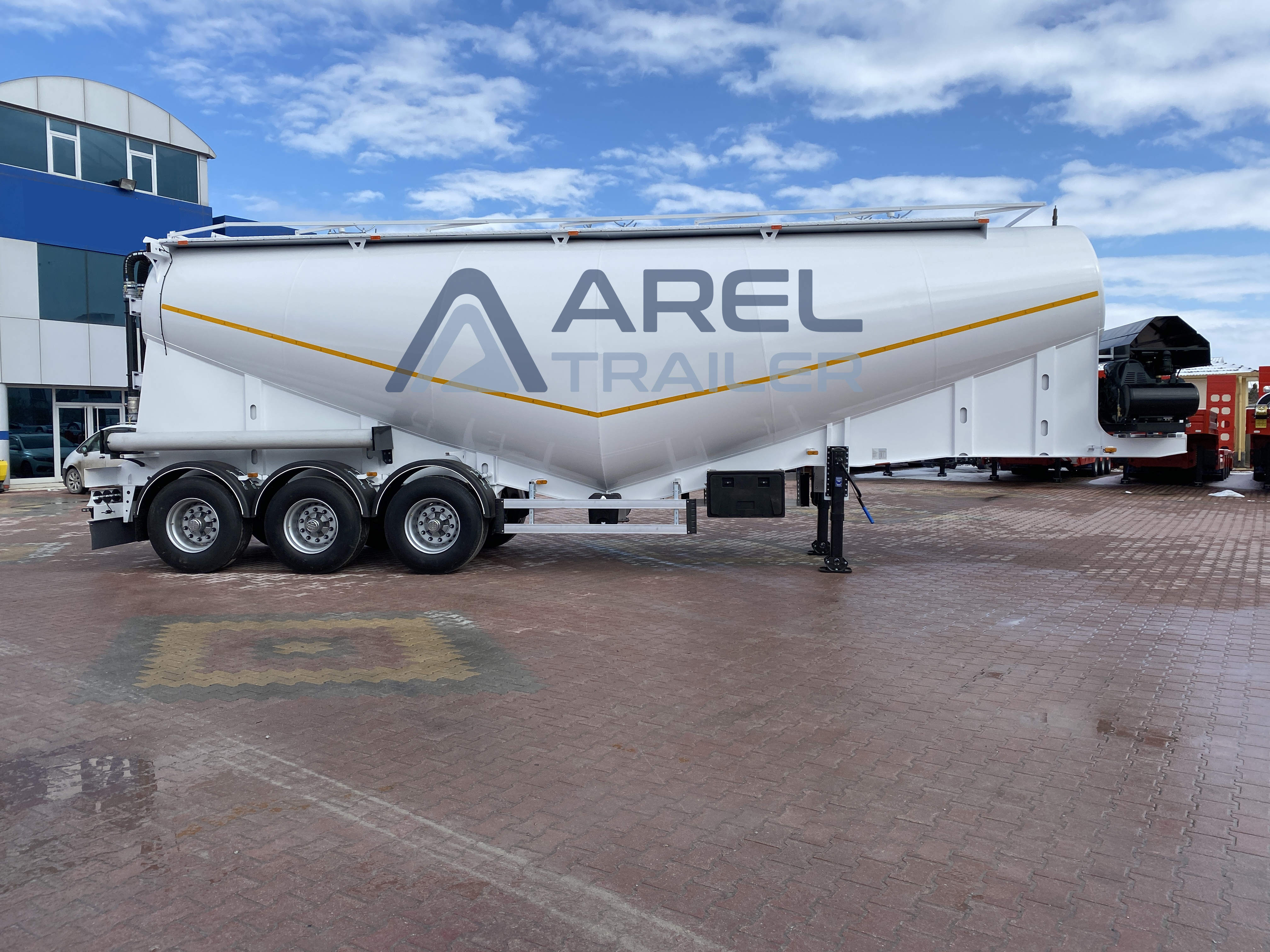 V TYPE SILO CEMENT TANKER SEMI TRAILER
